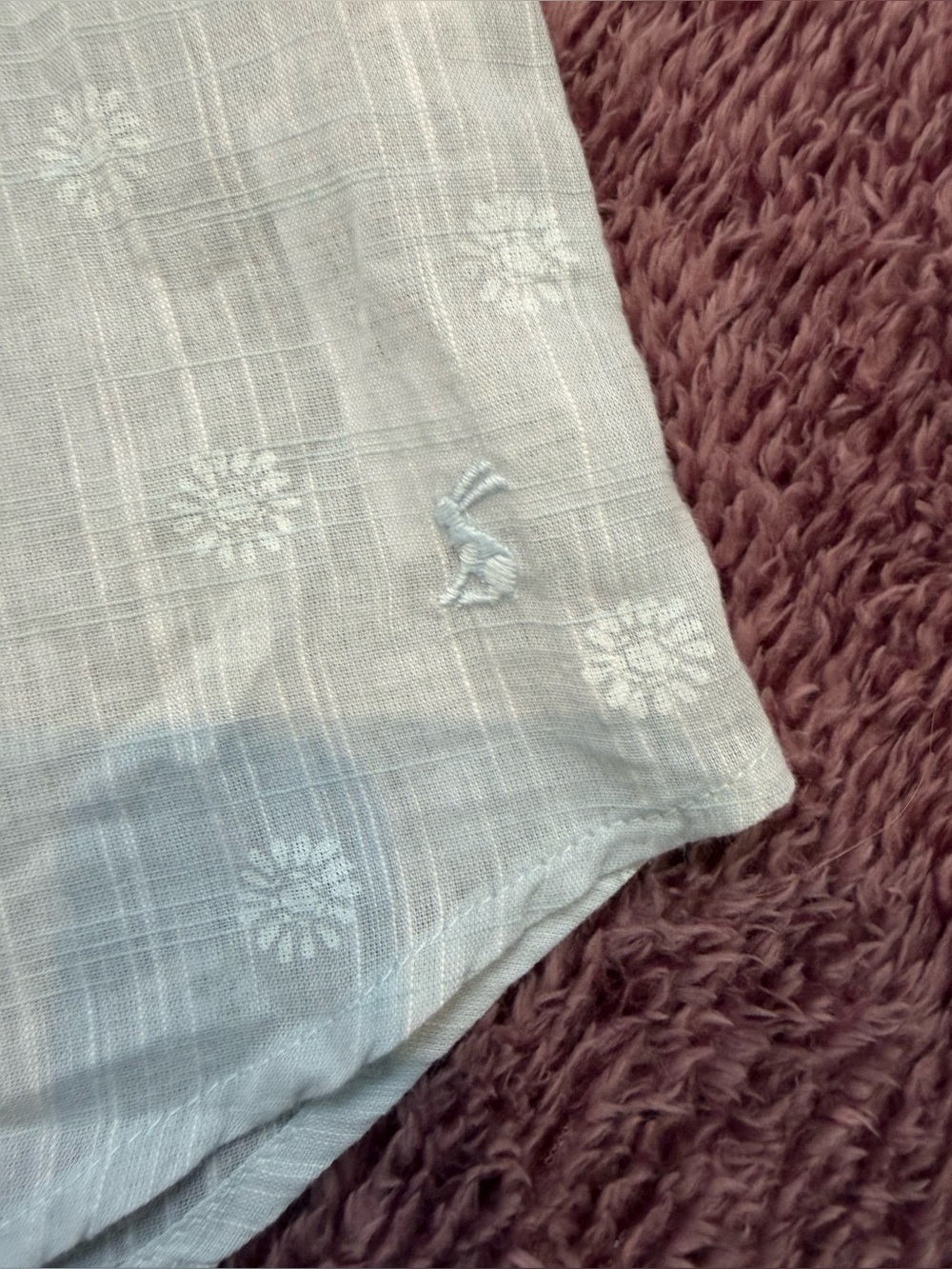 Joules Pale Blue Embroidered Sleeveless Cotton Camisole - Picture 8 of 13
